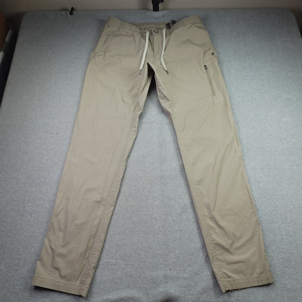 Vuori Pant Mens XL Khaki Ripstop Outdoor Casual Trousers Preppy